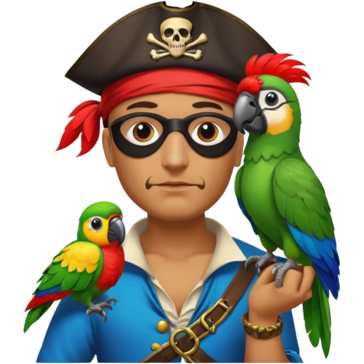 pirate and parrot emoji