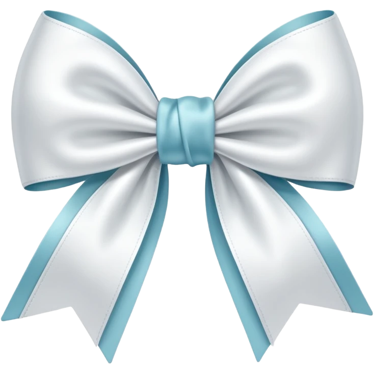 white satin bow emoji