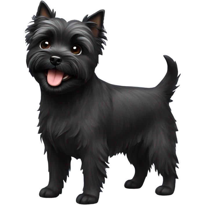 Happy black cairn terrier  emoji