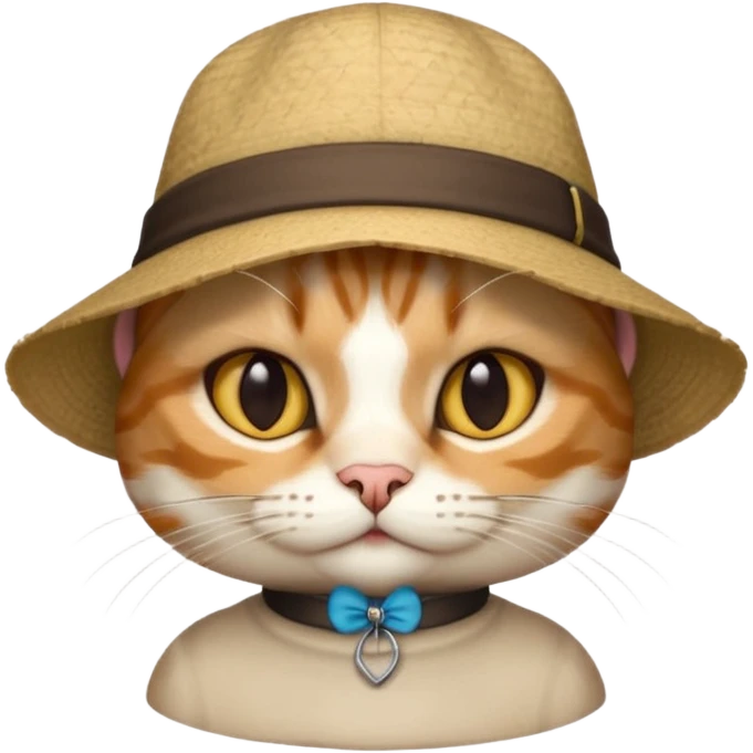 A cat that has a hat saying floor and a shirt that is saying floor emoji