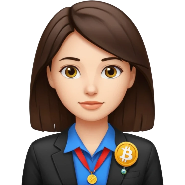 crypto event girl conference brunette emoji