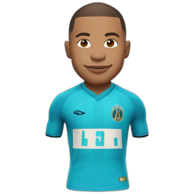 Kylian mbappe avec un maillot de l'om emoji