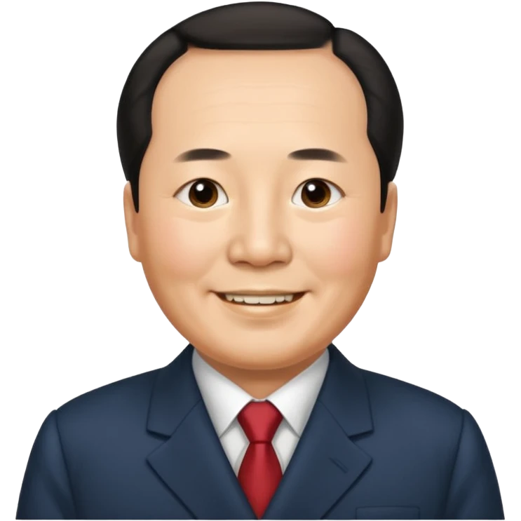 Mao zedong with receding hairline smiling emoji