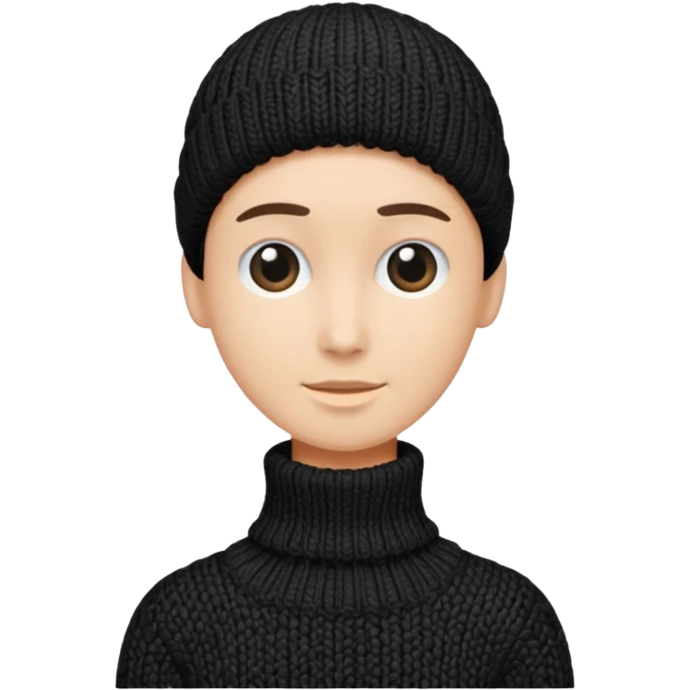 long-necked black knitwear emoji