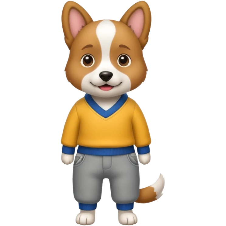 Dog in pants emoji