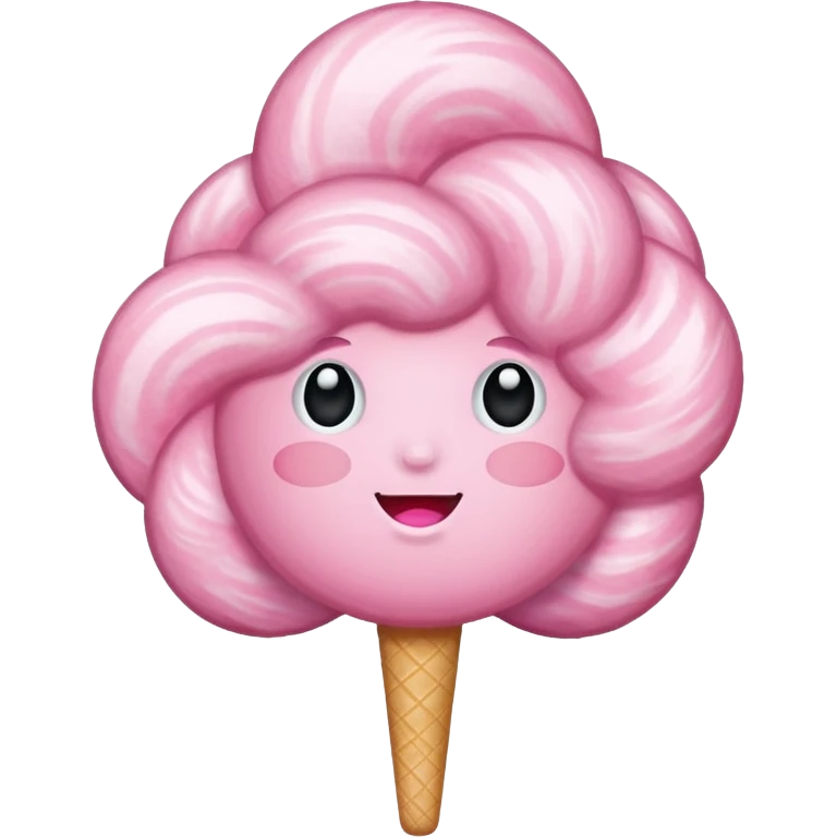 Barbe à papa sans tete emoji