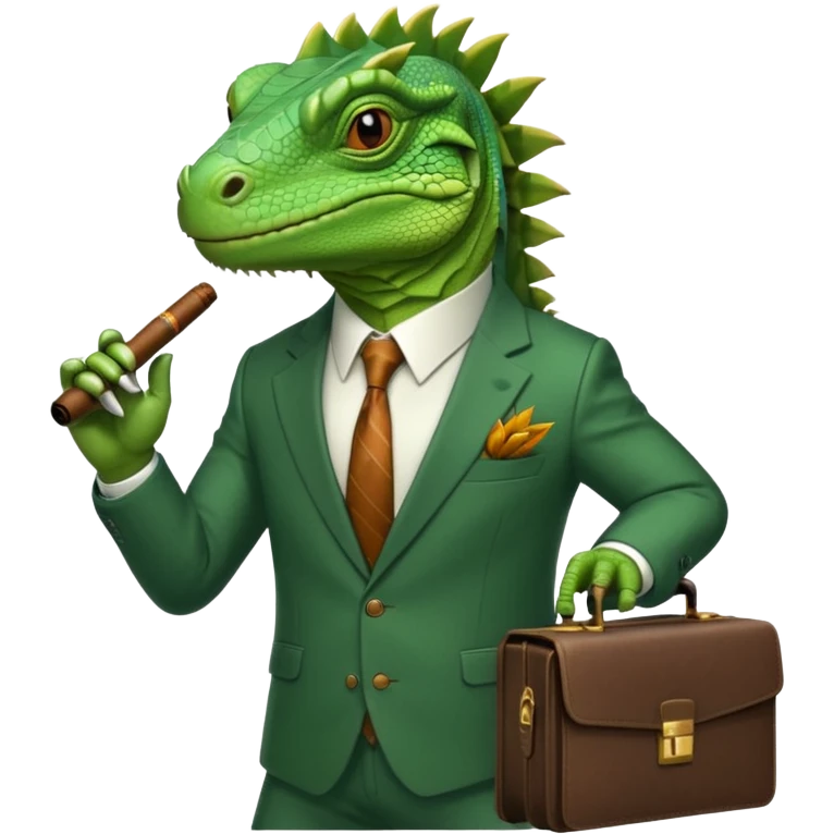 capitalist iguana banker godfather emoji