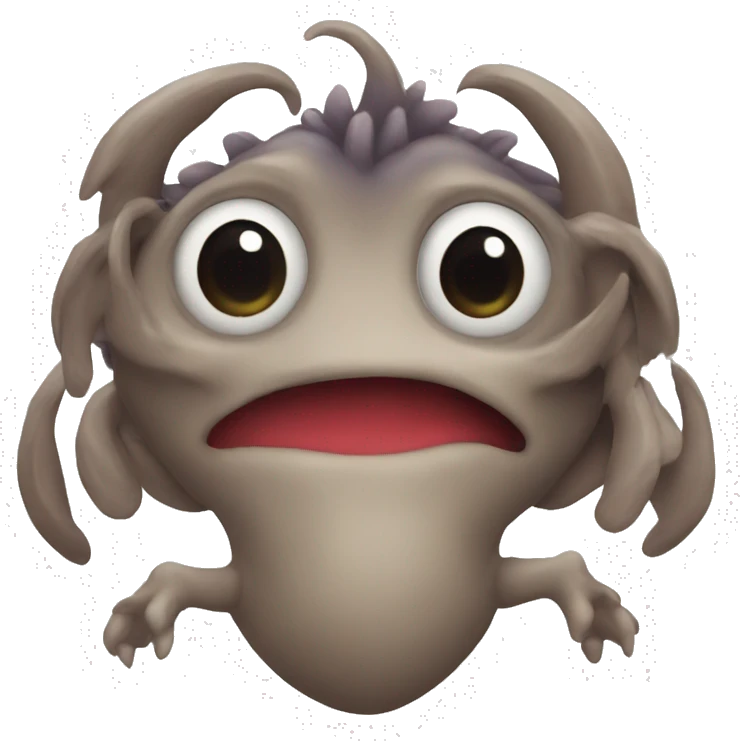  Axolot creature with hearts emoji