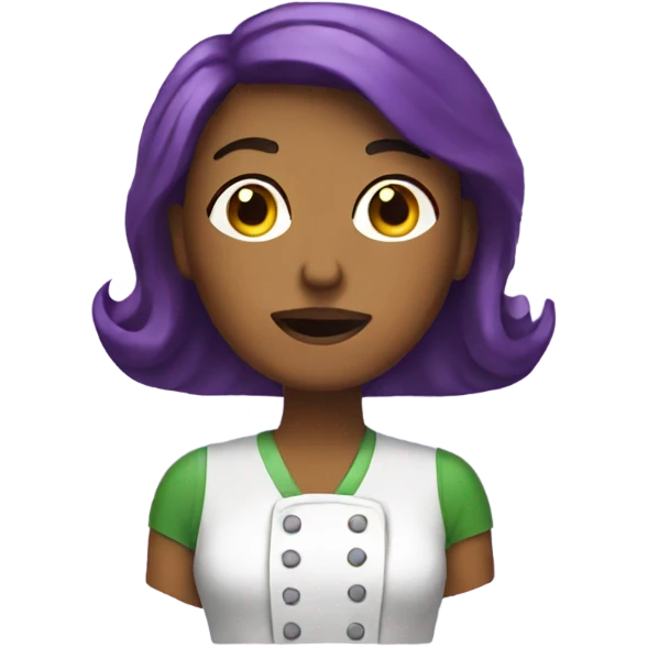 Woman with eggplant Pepe  emoji
