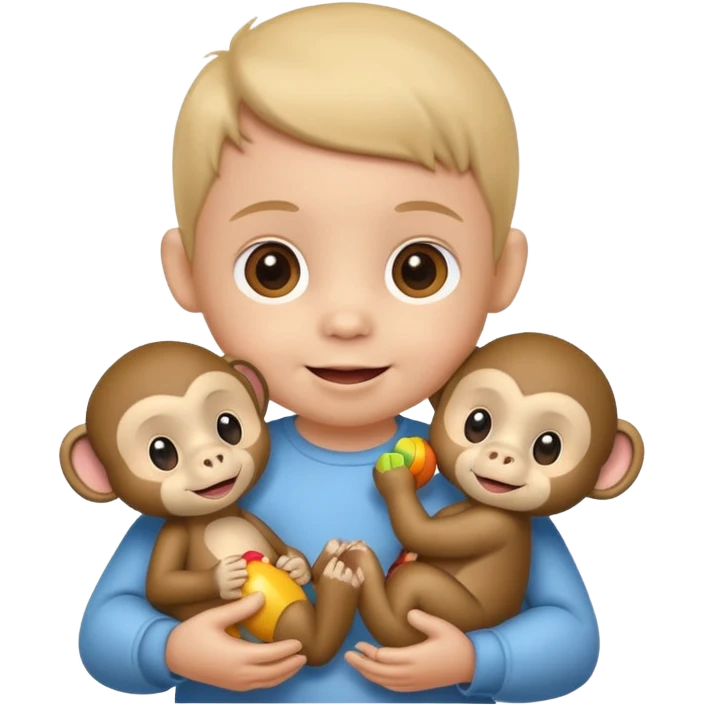 Baby with Monkey. emoji