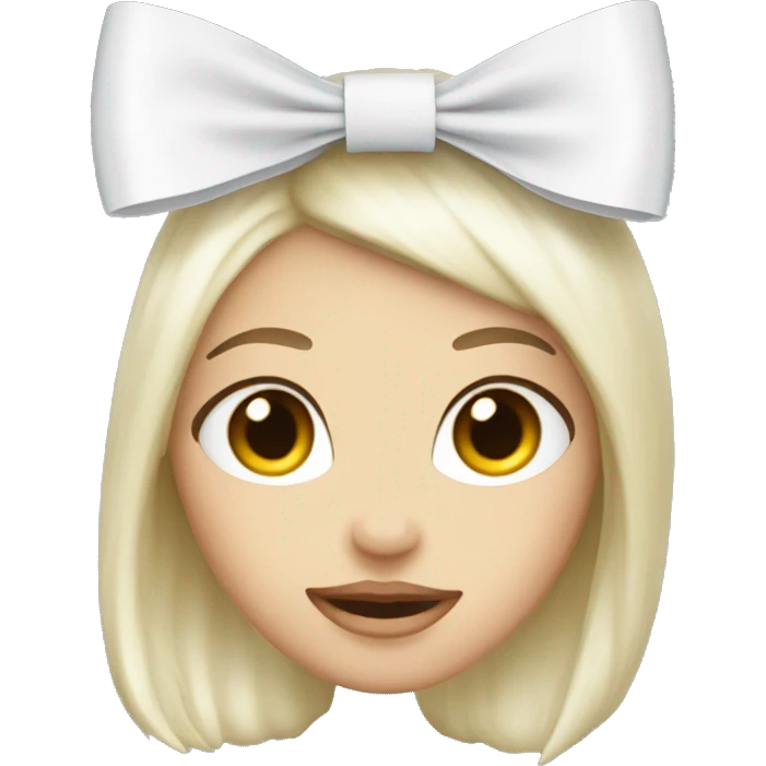 White Coquette bow emoji