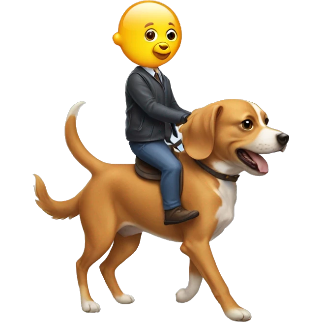 fish riding dog emoji
