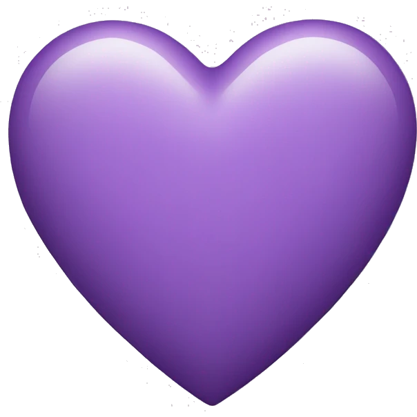 Lilac purple heart emoji