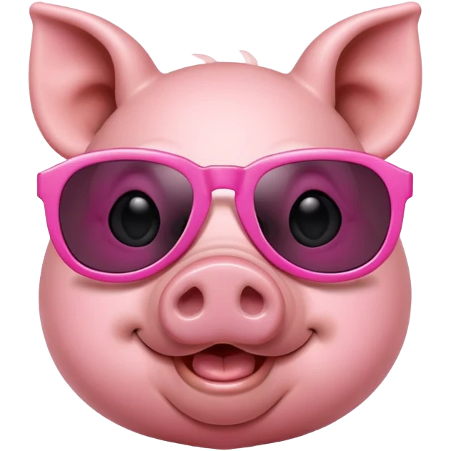pig wearing sunglasses emoji