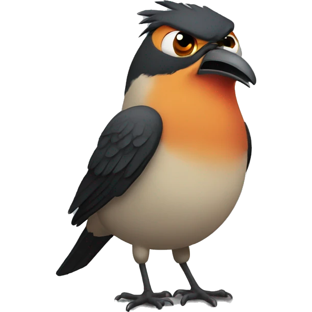 A bird being mad emoji