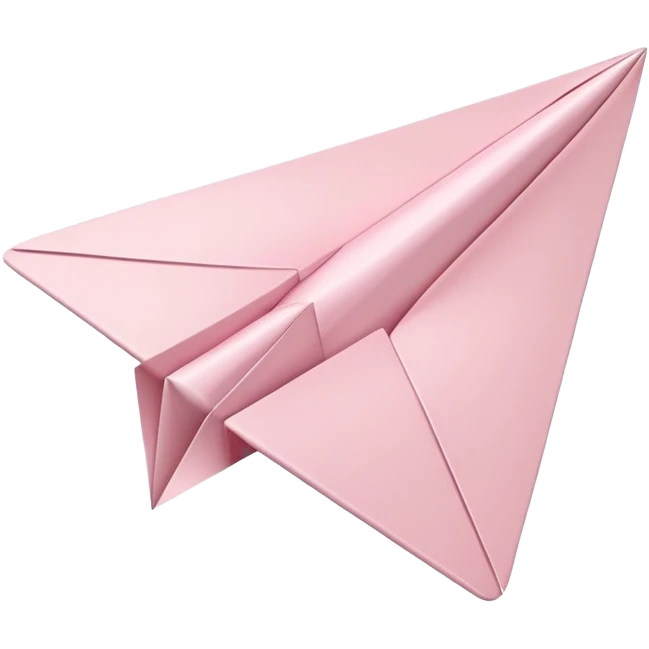Light pink paper airplane emoji