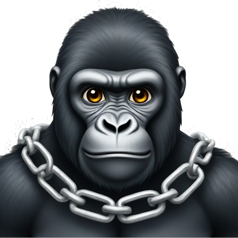 Gorilla with chain emoji