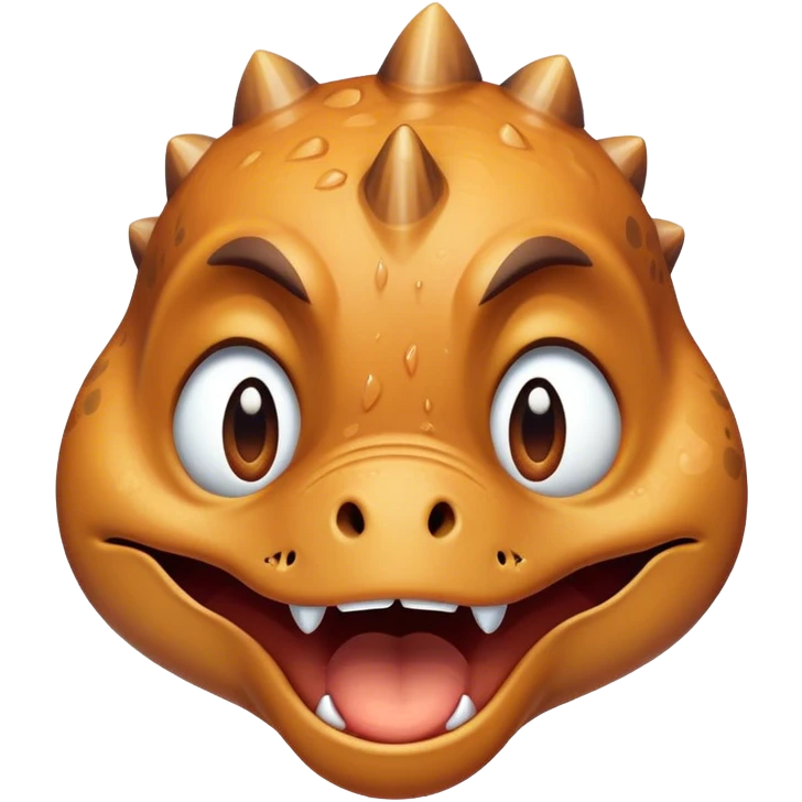 face of a dinosaur crying out loud with tears emoji