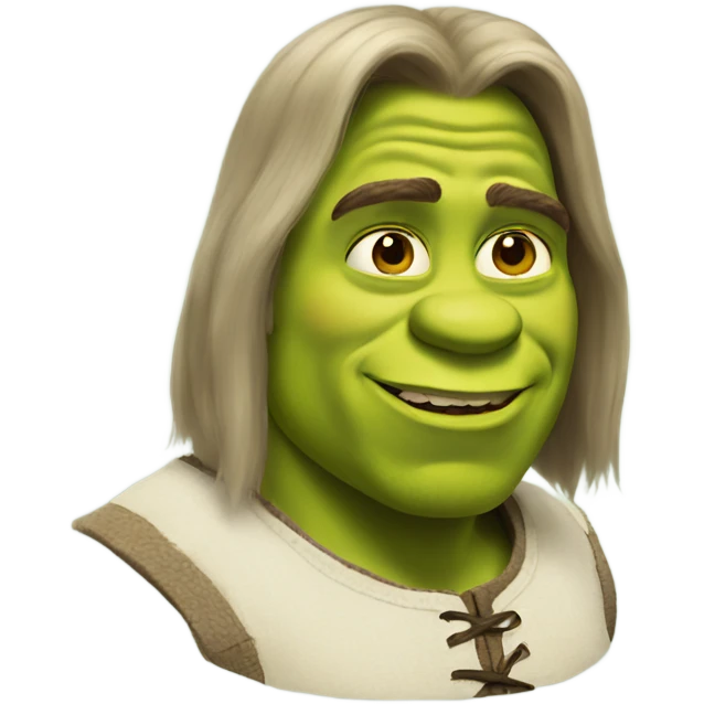 Shrek with long hair emoji
