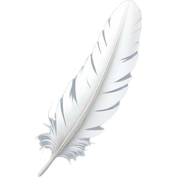 white soft feather emoji