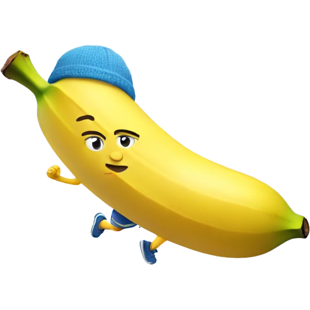 banana running fast with shoes and a sweatband emoji
