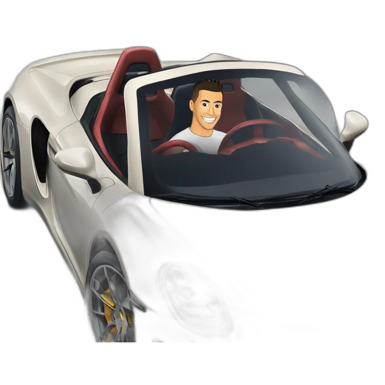 ronaldo dans une porsche  emoji