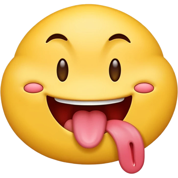 Emoji with tounge out and drool emoji