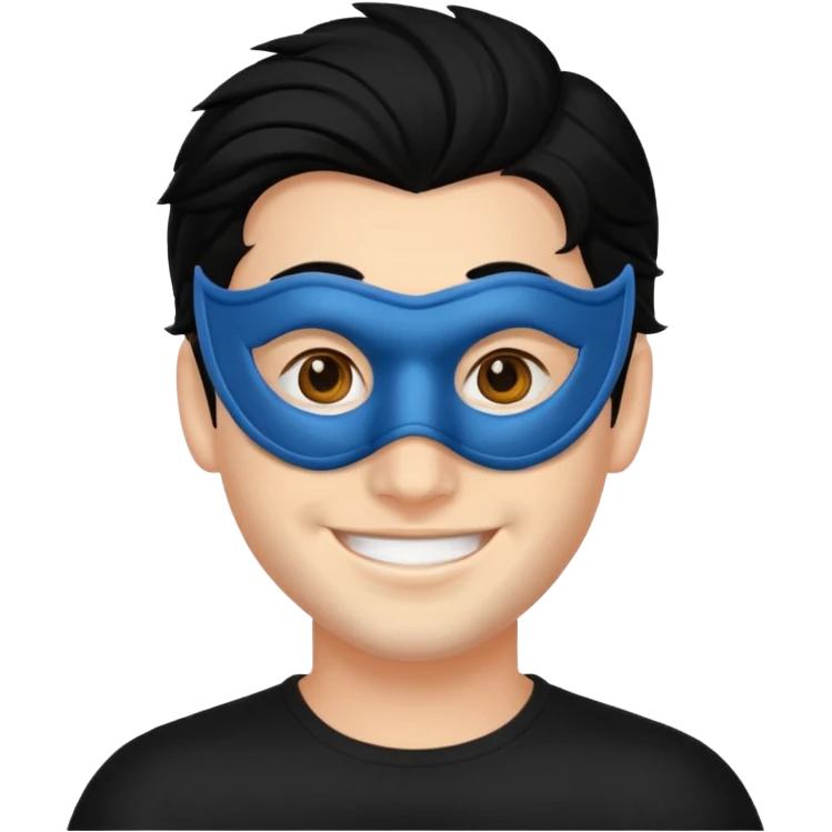 guy mask and smile  emoji