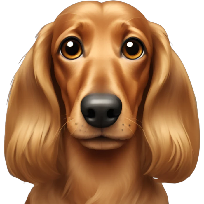 Long hair dachshound emoji