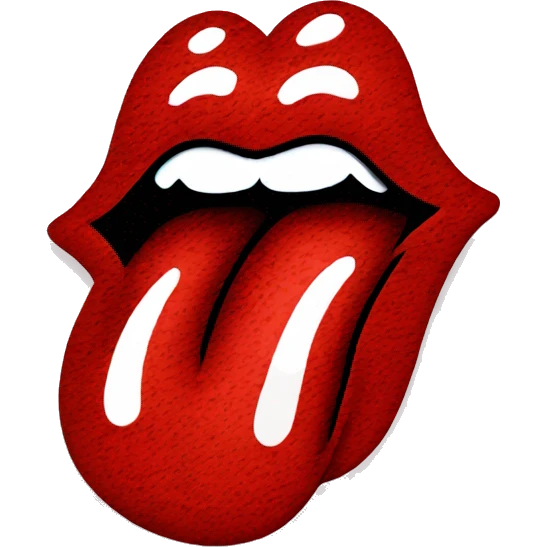 Rolling Stones tongue logo emoji