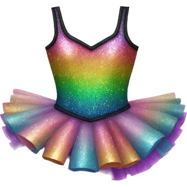 Colorful glitter tutu emoji