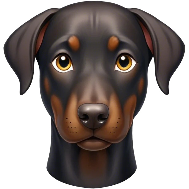 Black Doberman emoji
