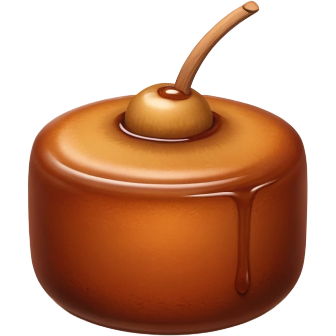 Create a brown cylindrical gulab jamun emoji
