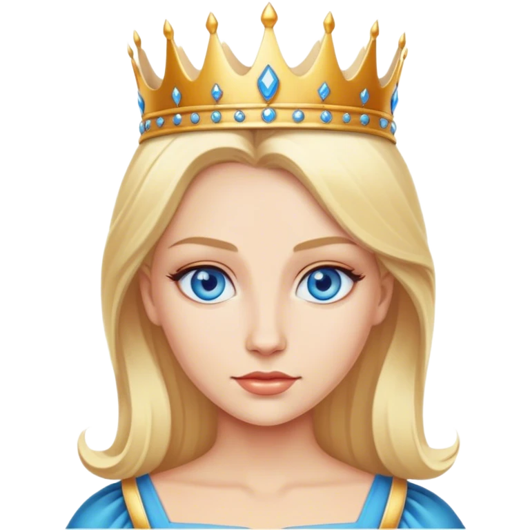 blonde queen blue eyes emoji