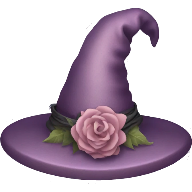 Mauve floral witch hat emoji