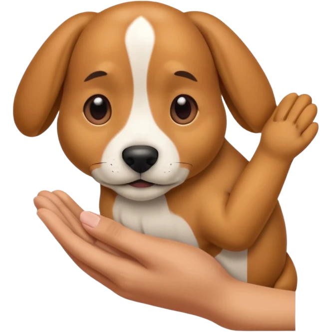 hand petting dog emoji