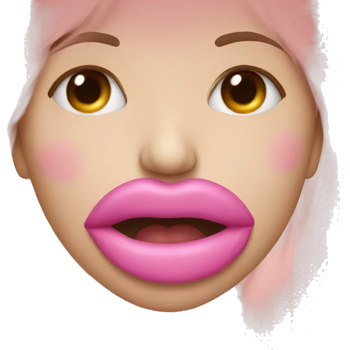 Pink kiss emoji
