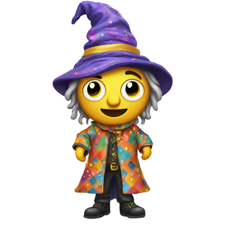 wizard emoji with wook pants and disco drips hat emoji