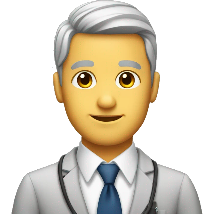 a teacher with a necktie emoji