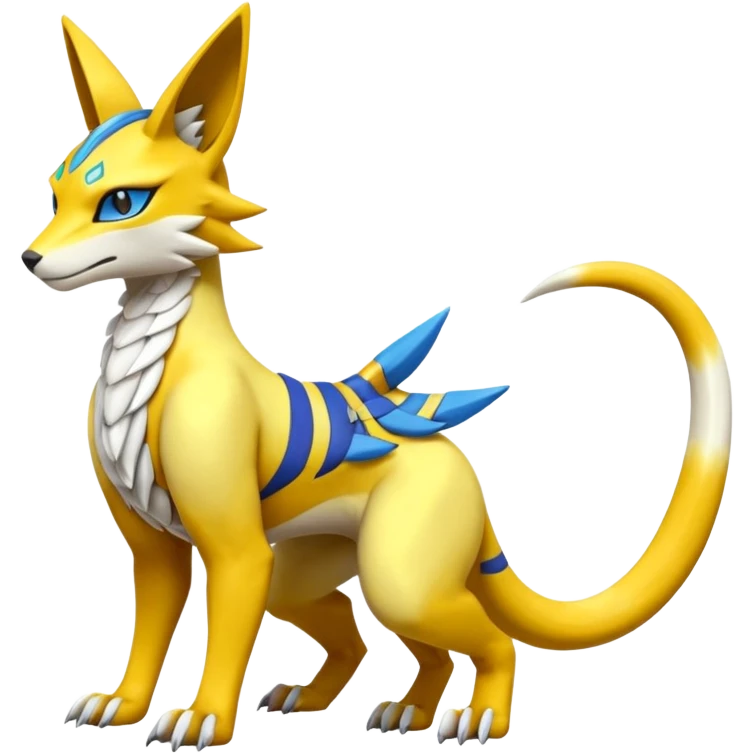 Renamon-Zeraora-Bastet-Latias-Vernid-Sergal-fusion-hybrid-creature emoji