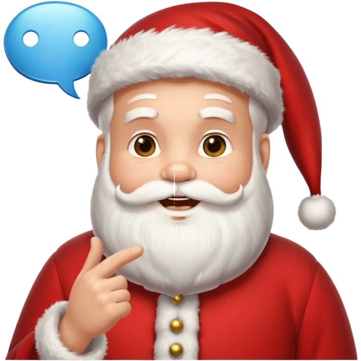 santa with speech bubble emoji