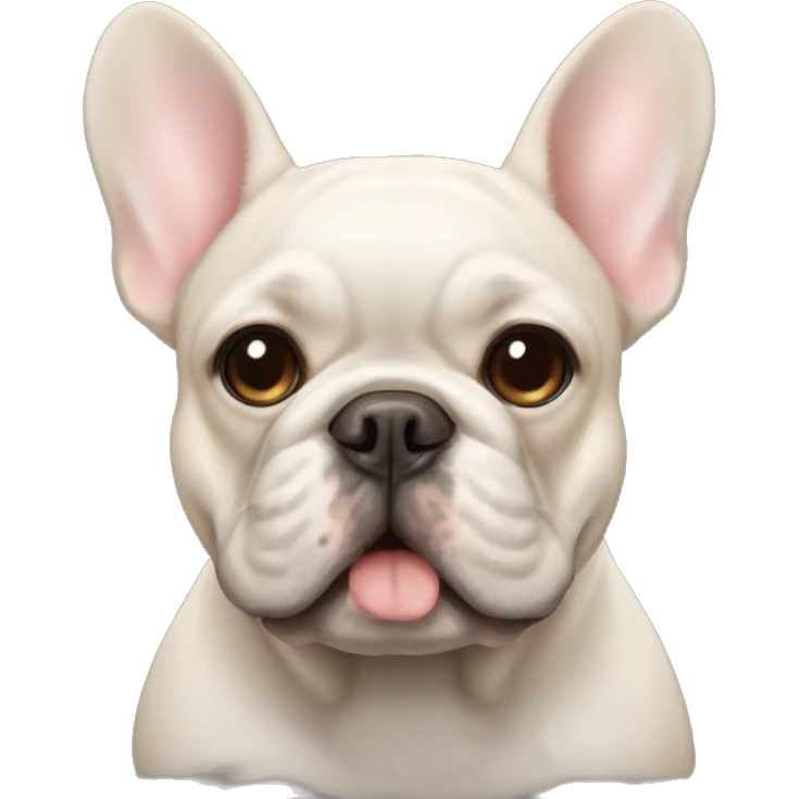 Fluffy French bulldog  emoji