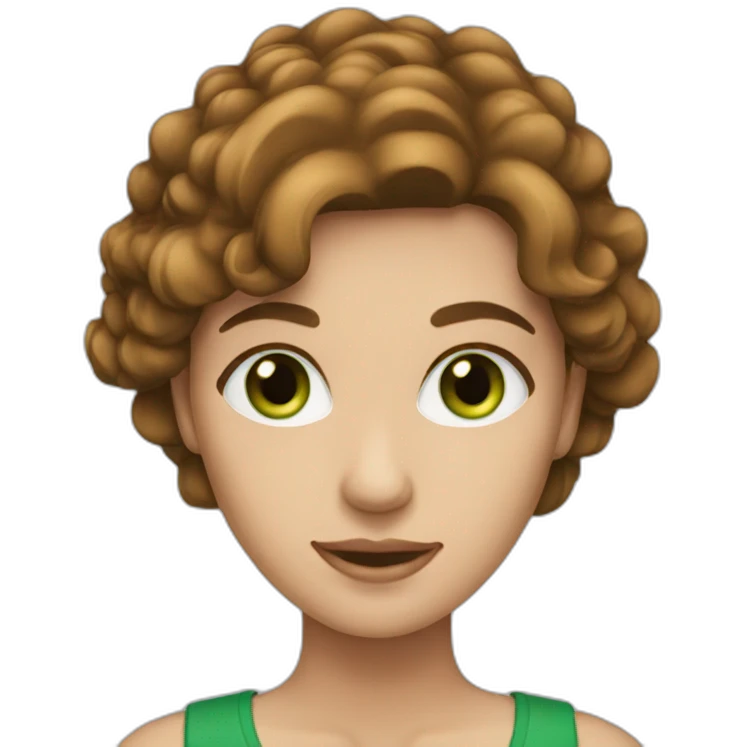 woman-brown-hair-green-eyes emoji
