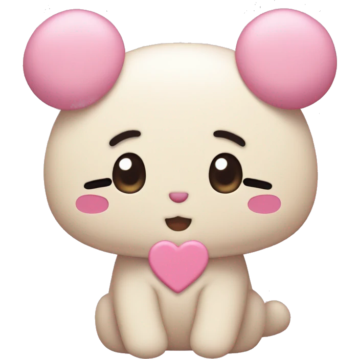 Sanrio cute Cogimyun with pink hearts emoji