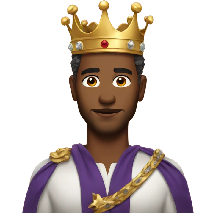 Hot man with crown emoji