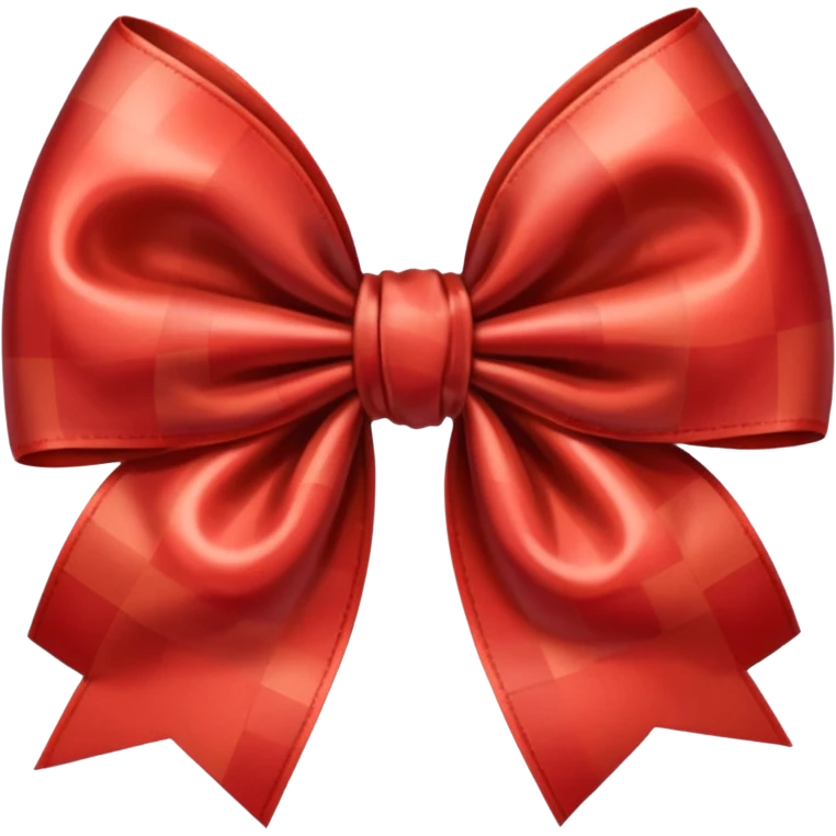 Red brown checked Bow emoji
