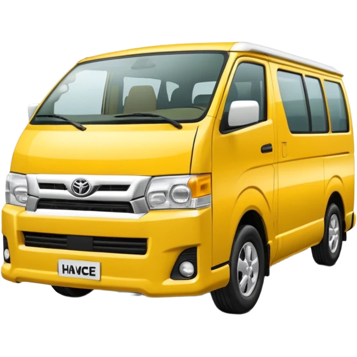3D emoji of a Peruvian urban toyota hiace emoji