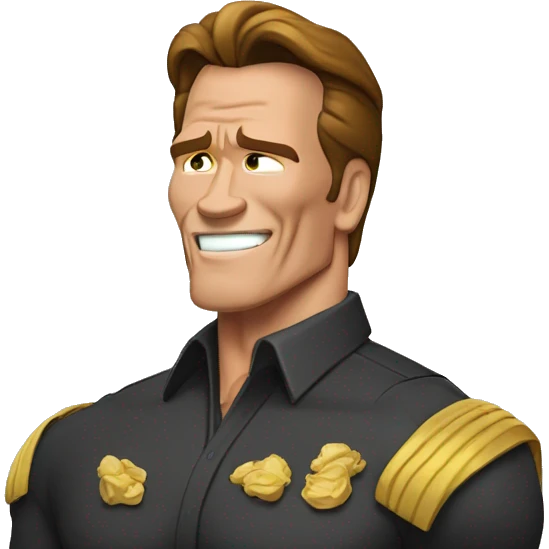 Elinde tabanca tutan Arnold schwarzenegger emoji