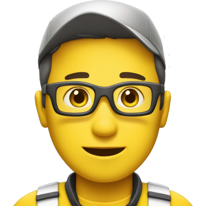 delivery driver with yellow，white skin emoji