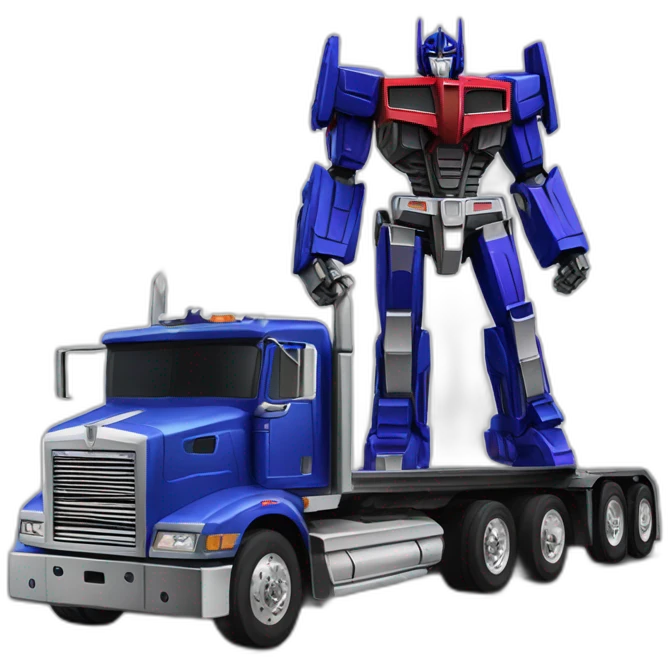 Optimus Prime with Megatron colors emoji